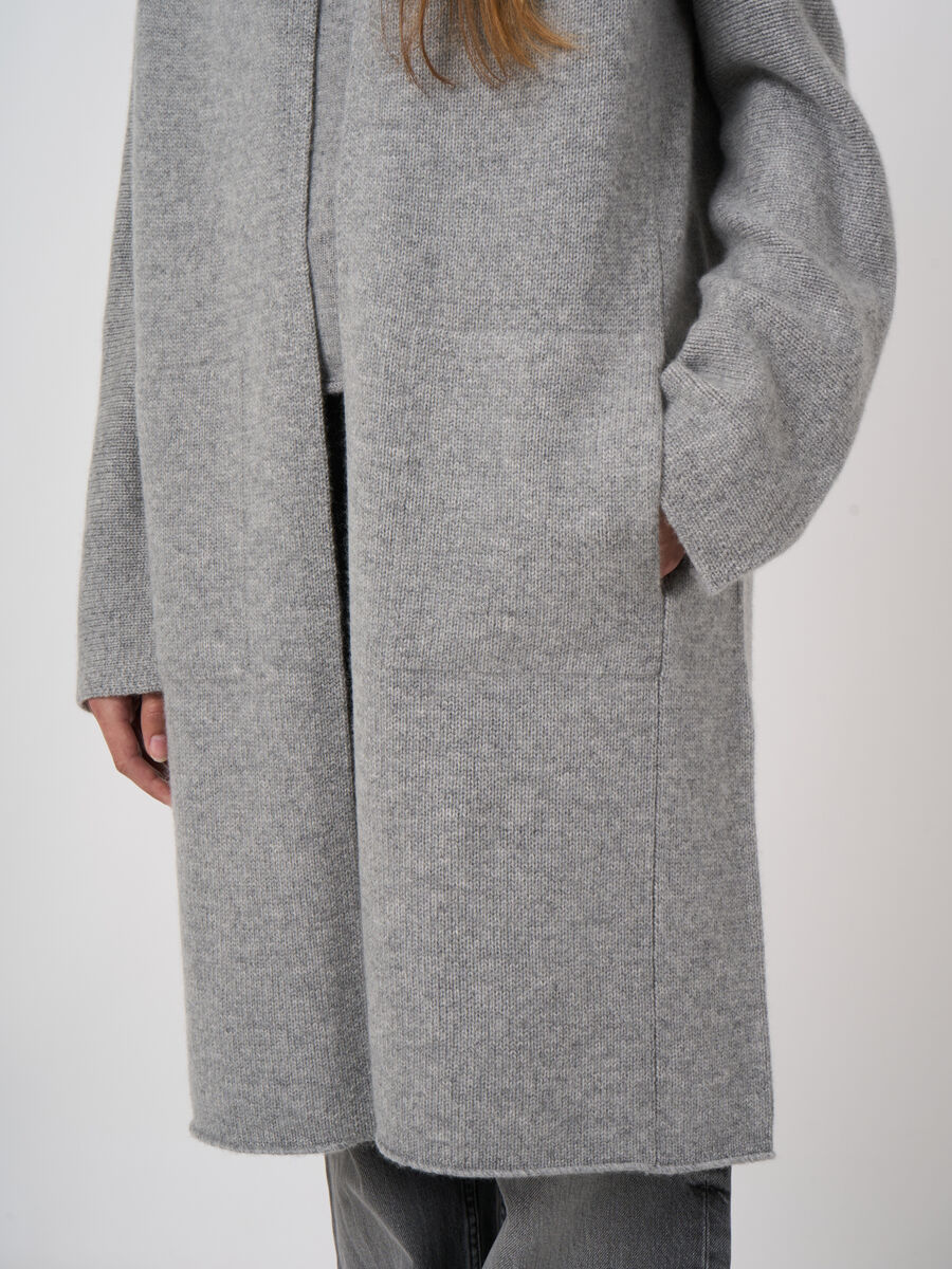 Grobstrick-Kaschmirjacke mit Schalkragen image number 5