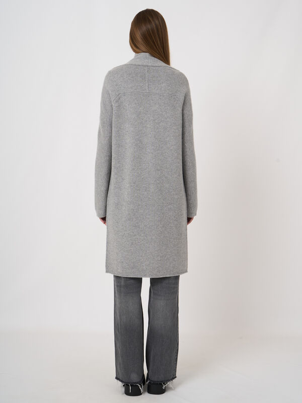 Shawl-Collar Organic Cashmere Cardigan image number 6