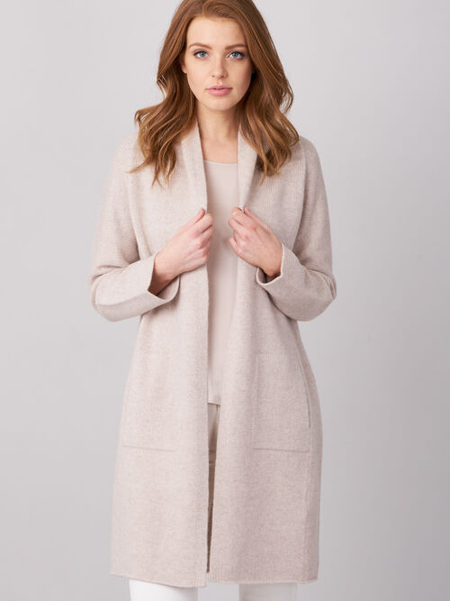 Luxueux cardigan en cachemire biologique &agrave; grosse maille