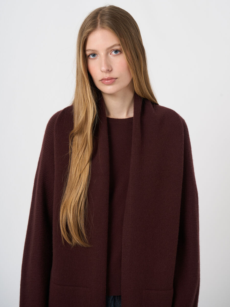 Shawl-Collar Organic Cashmere Cardigan image number 1