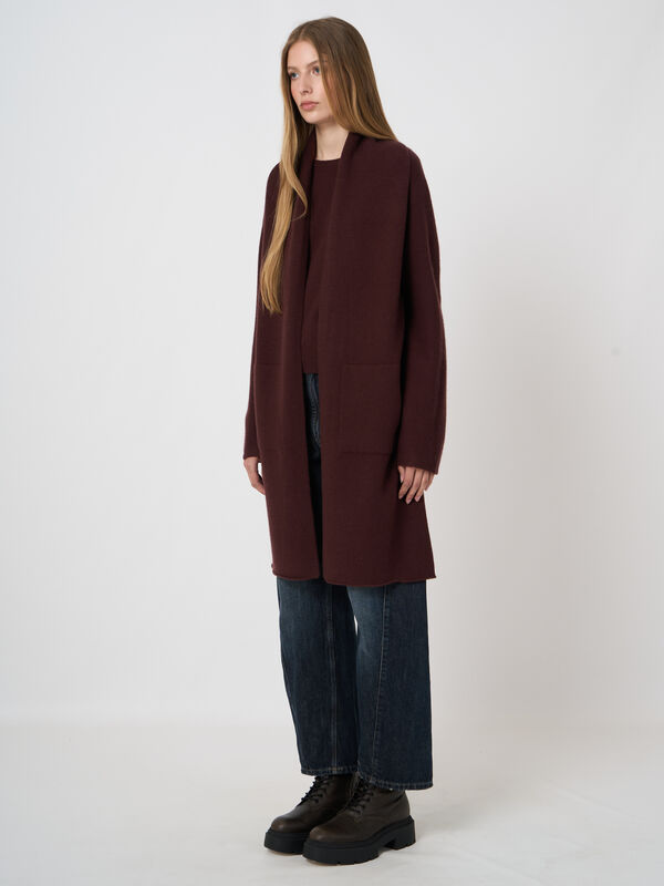 Grofgebreid kasjmier vest met sjaalkraag image number 3