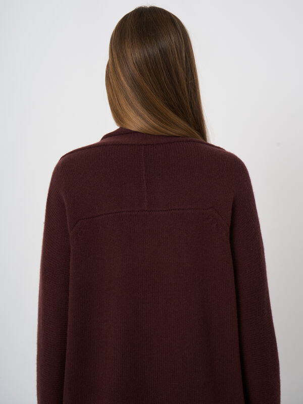 Grofgebreid kasjmier vest met sjaalkraag image number 4