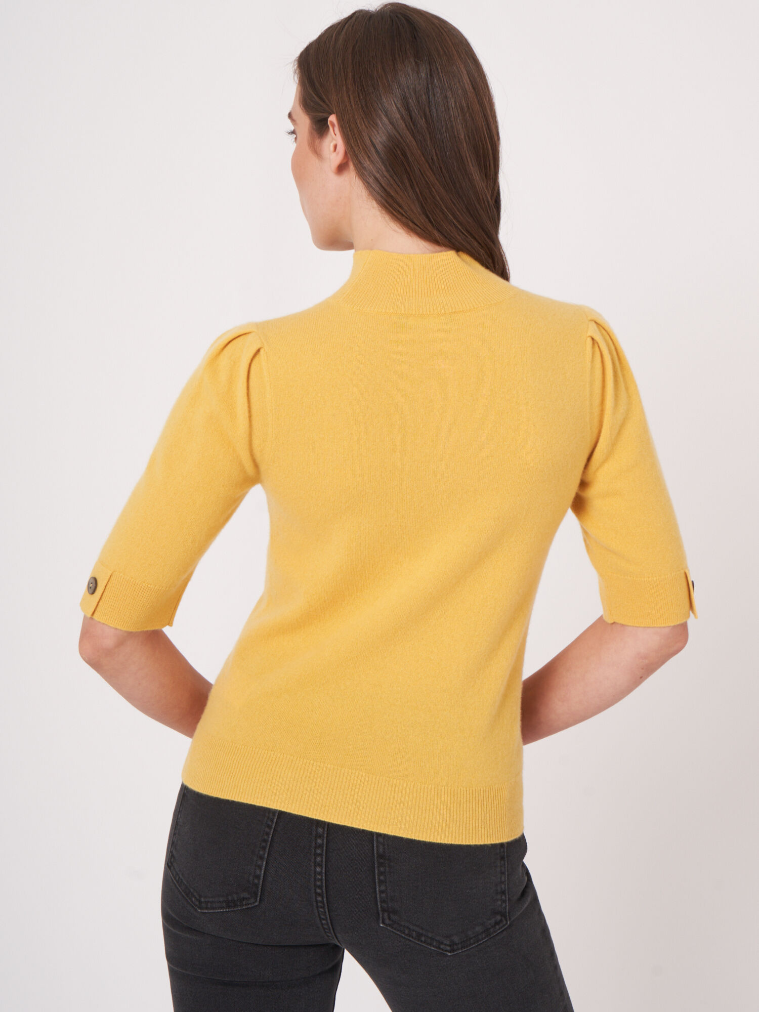 Cropped mustard fashion jumper