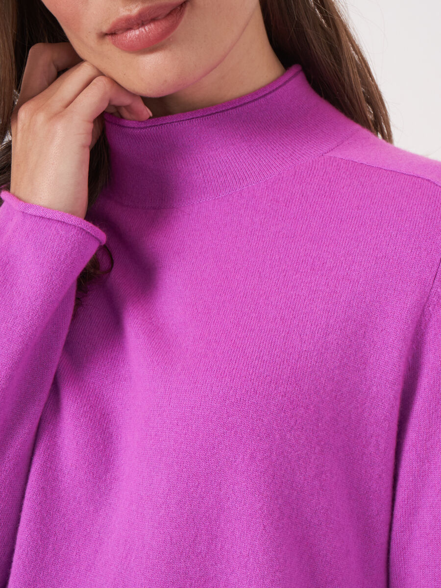 Aline cashmere sweater with stand collar