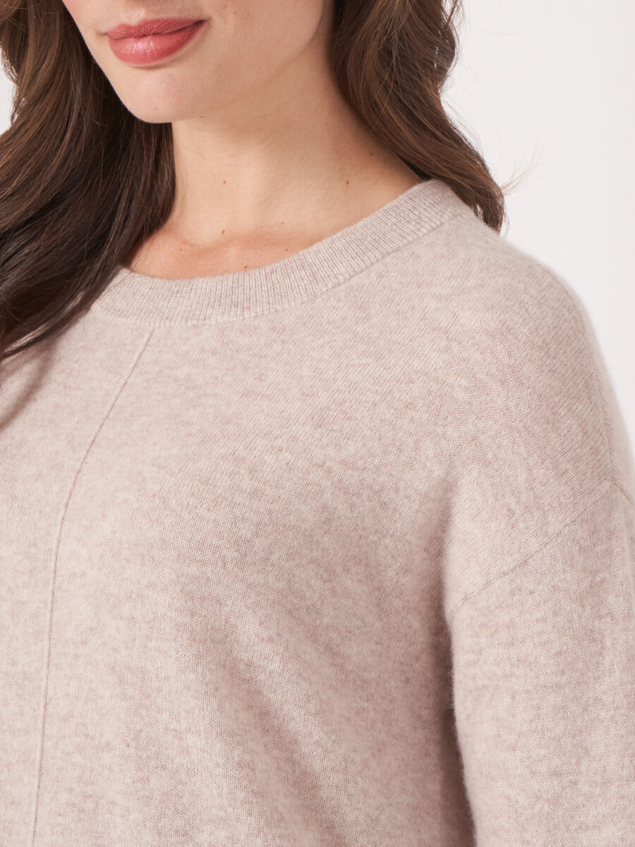 Bio-Kaschmir-Pullover mit geripptem Saum image number 9