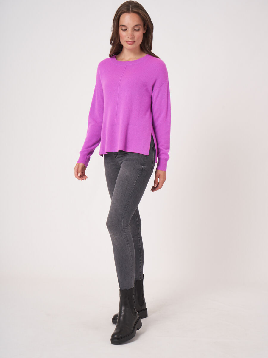 Bio-Kaschmir-Pullover mit geripptem Saum image number 26