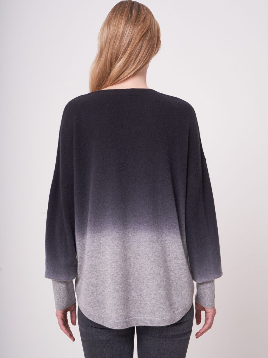 A-line cashmere sweater with dip-dye gradient image number 2