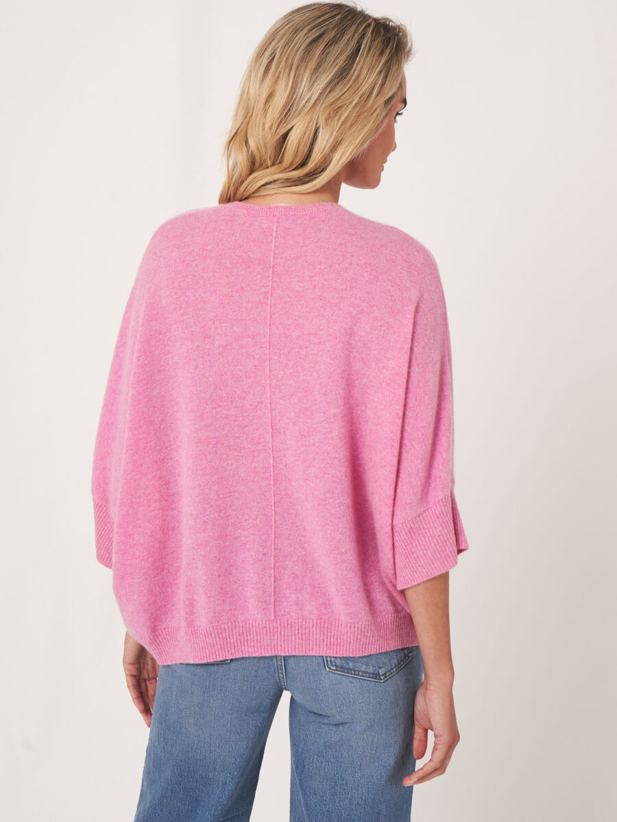Übergroßer ärmelloser BioKaschmirPullover