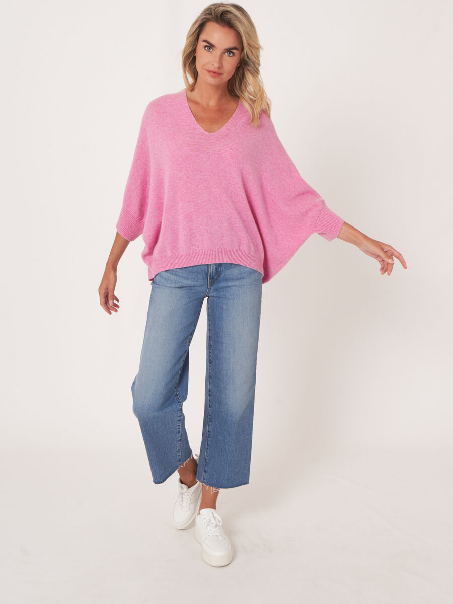 Oversized sleeveless organic cashmere sweater image number 6