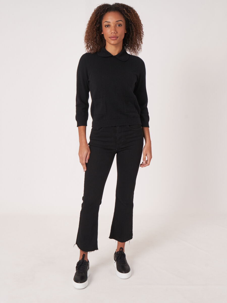 Bio-Kaschmir-Pullover mit Rollkragen und Vordertaschen image number 5