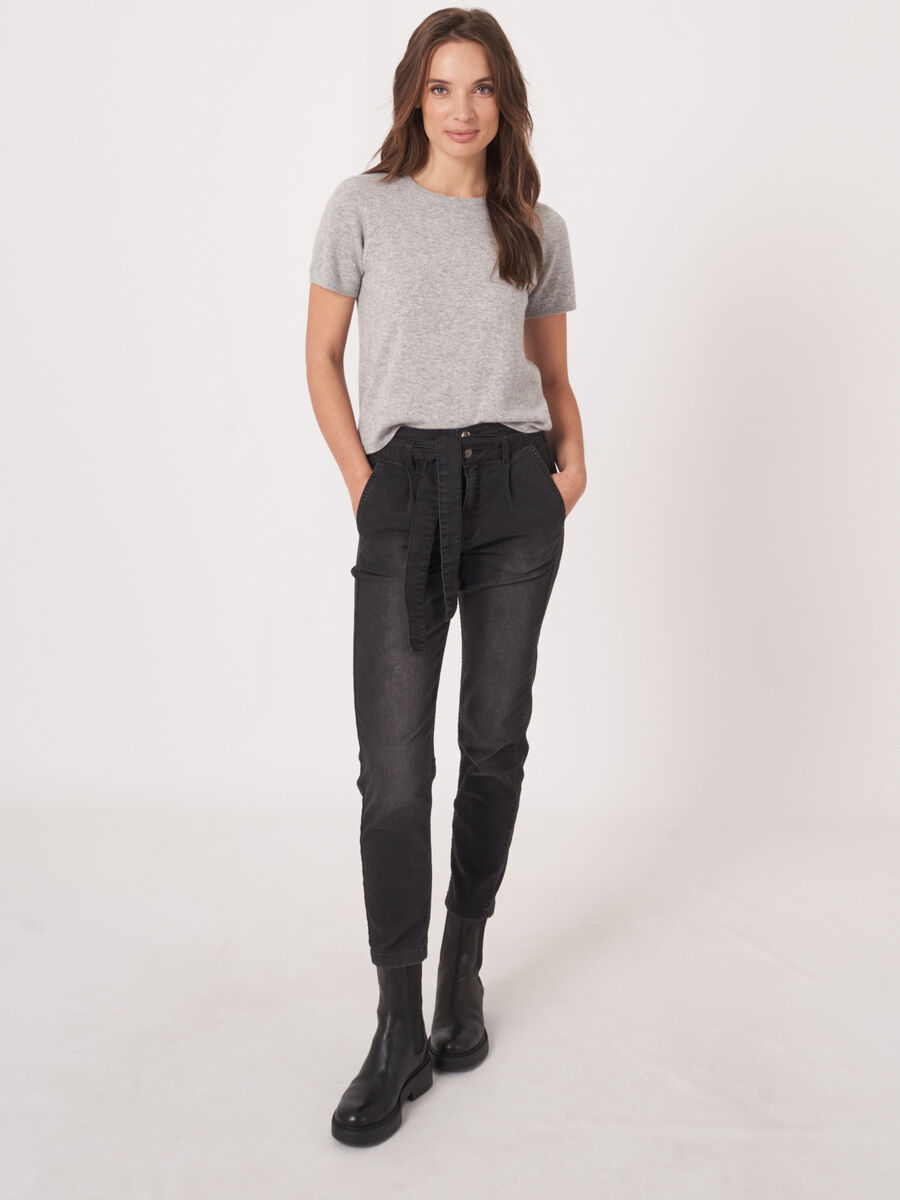 Pull à manches courtes sans coutures en cachemire biologique  image number 4