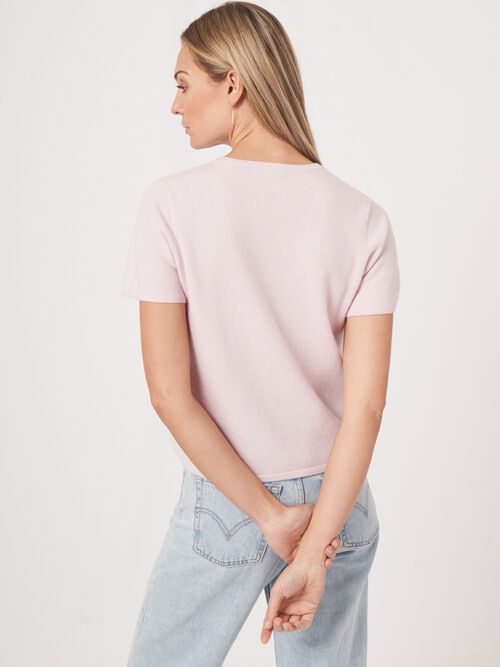 Pull &agrave; manches courtes sans coutures en cachemire biologique 