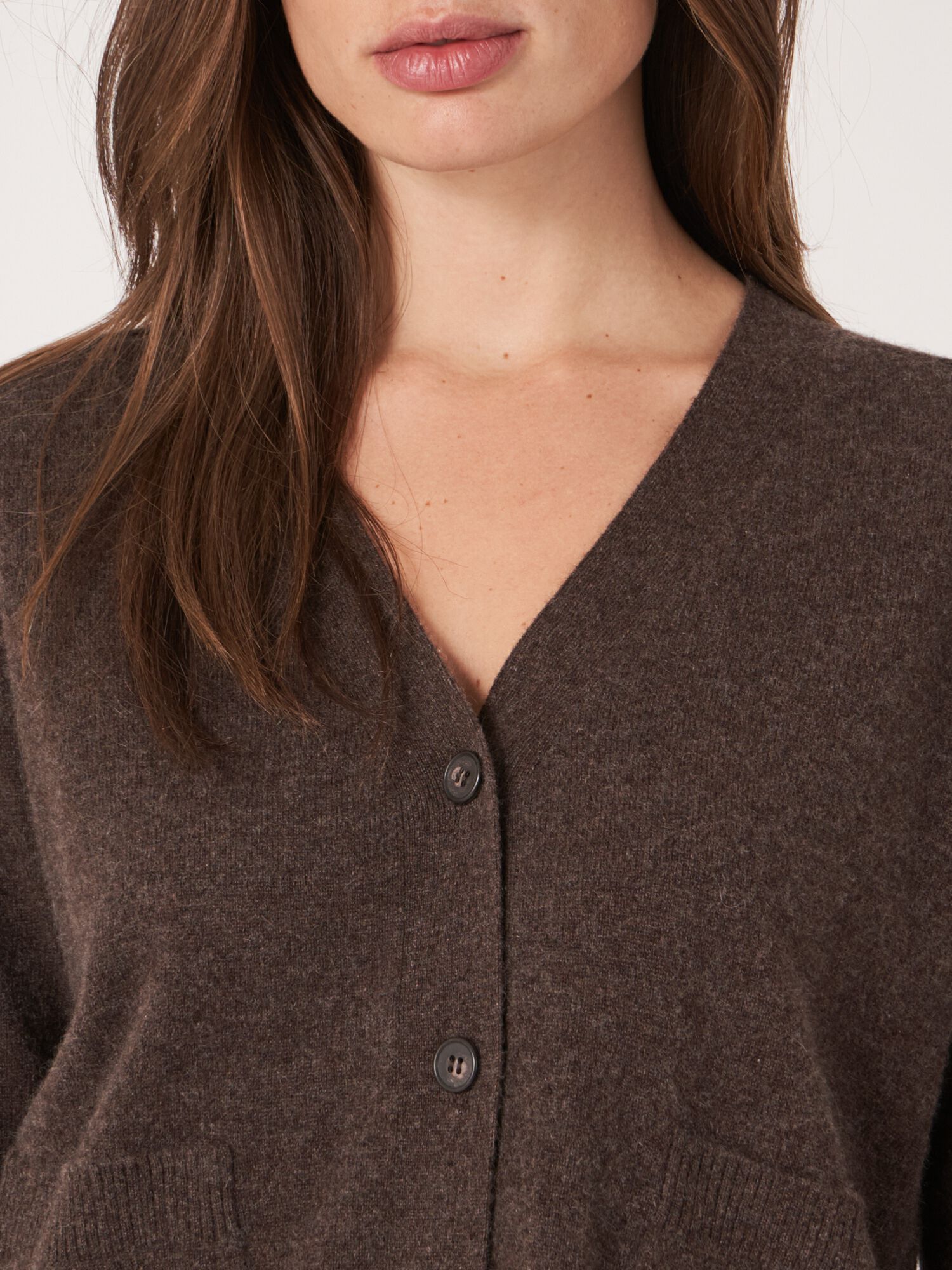 Lightweight soft knit cashmere cardigan with pockets