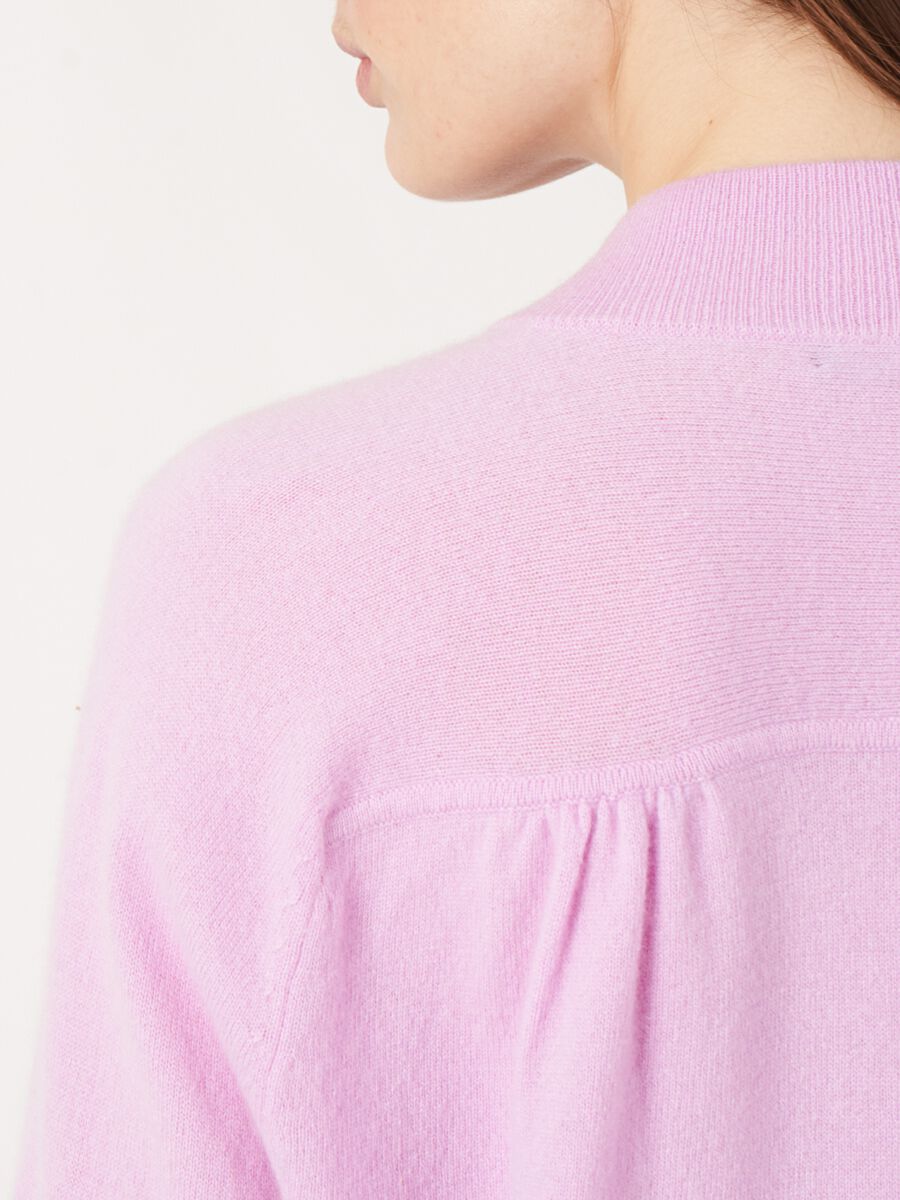 Cashmere trui met baseballkraag en halve knoopsluiting image number 2