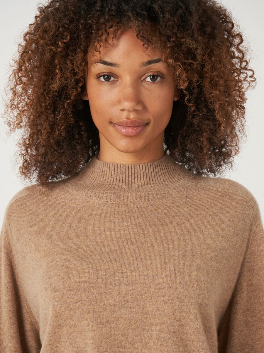 Pull à col montant en cachemire biologique image number 13