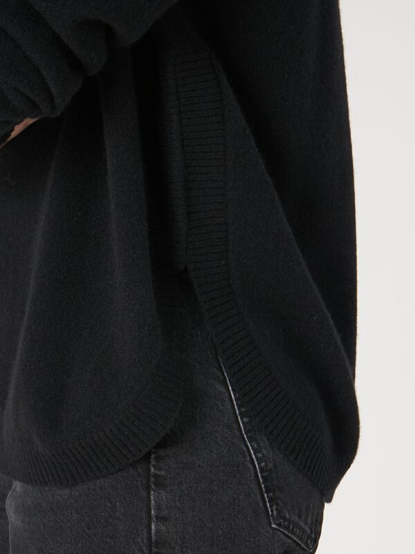 Pull en cachemire à ourlet rond et col bateau image number 3