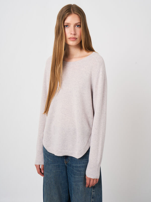 Boatneck 100% cashmere sweater image number 2