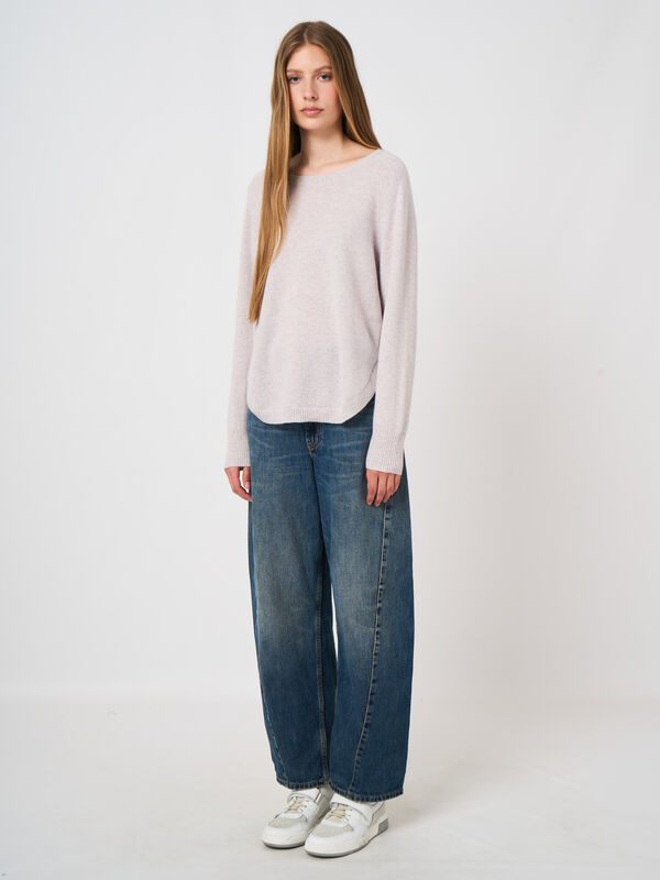 Boatneck 100% cashmere sweater image number 4