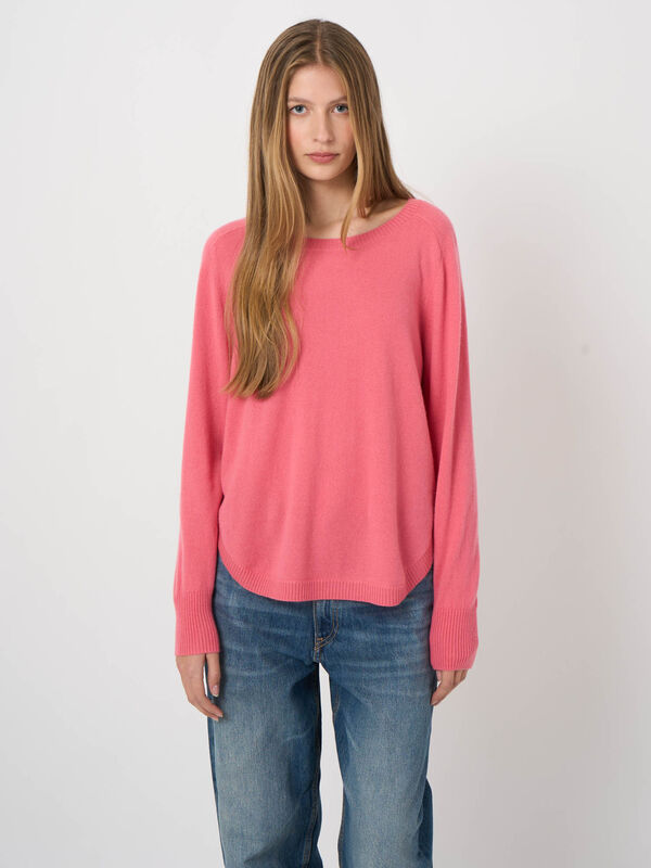 Boatneck 100% cashmere sweater image number 1