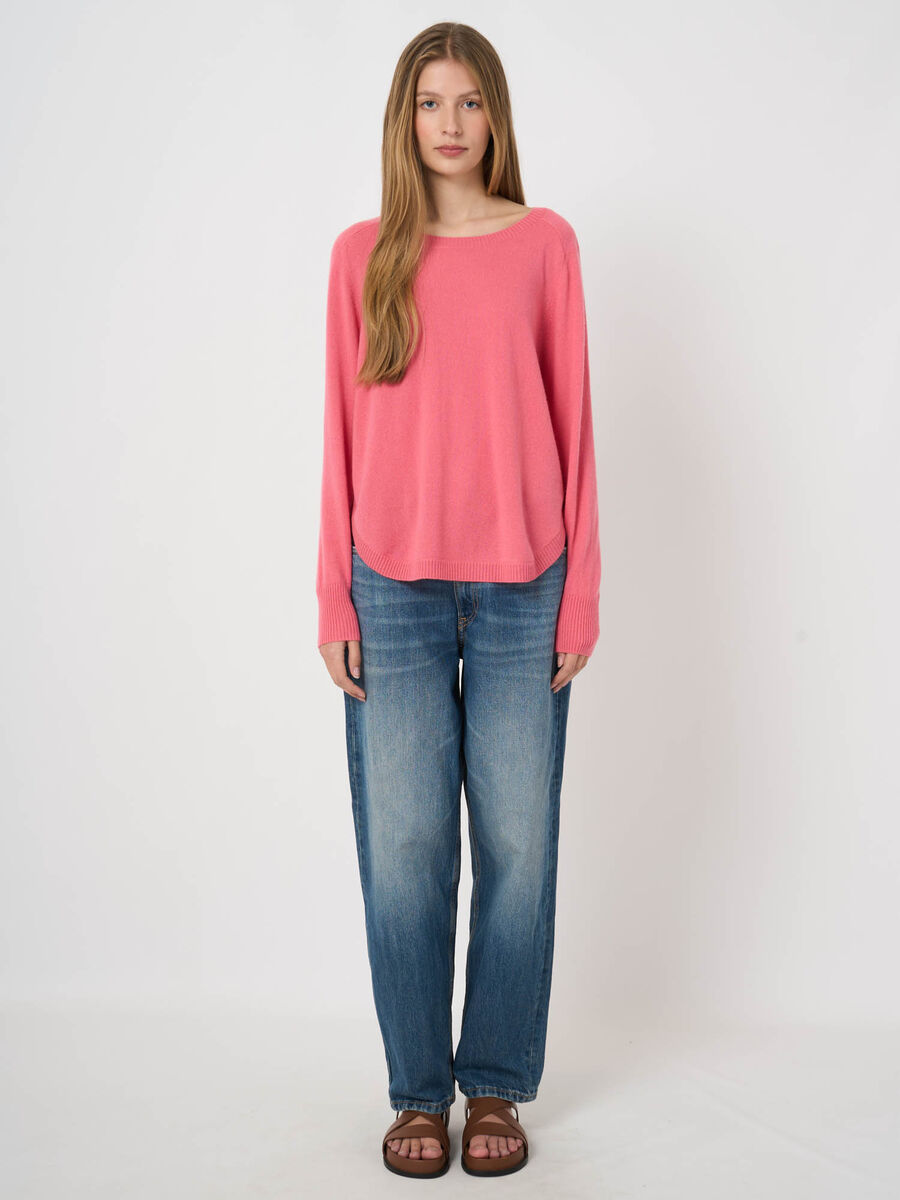 Pull col bateau 100% cachemire image number 4