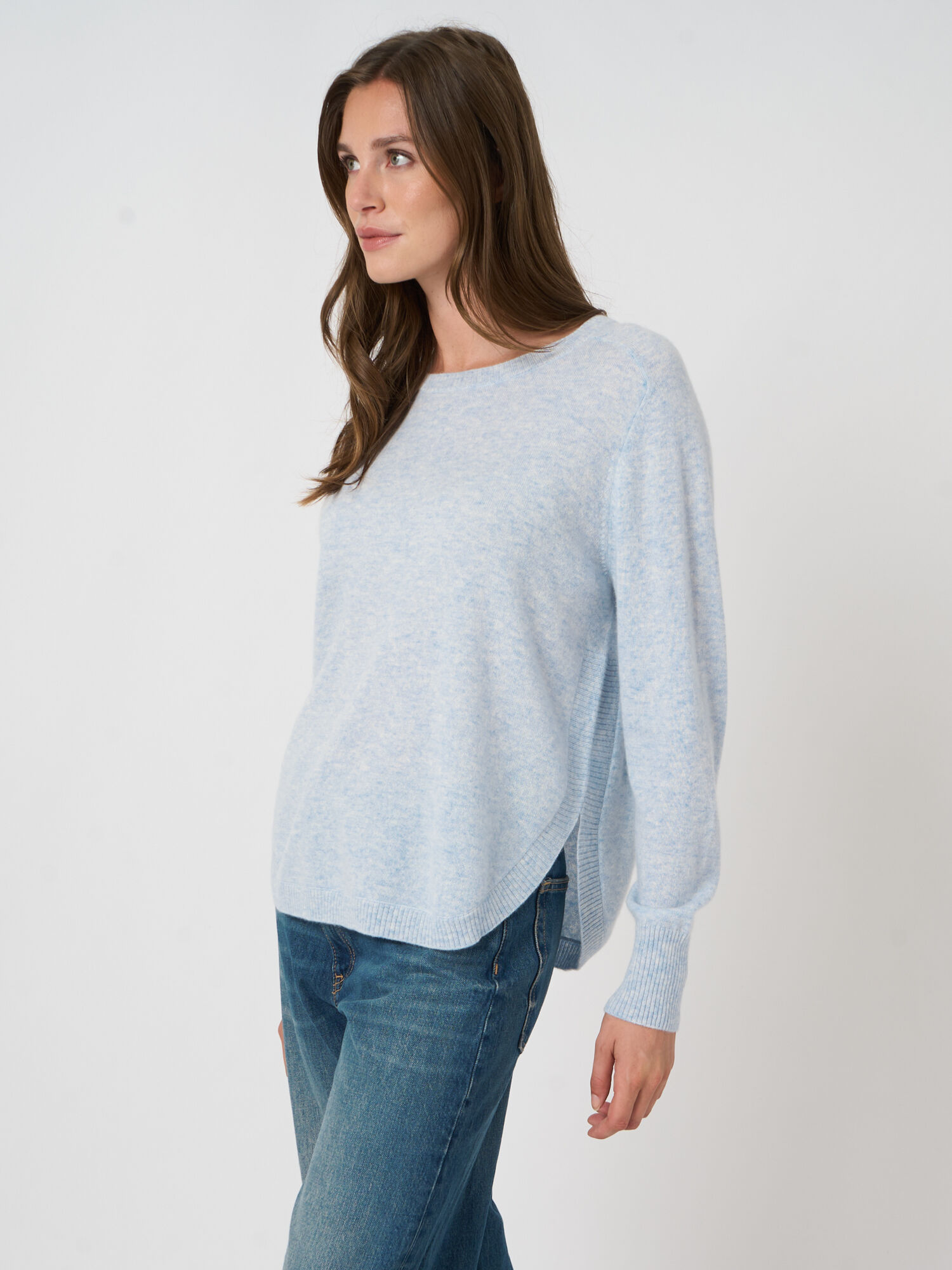 100% cashmere trui met boothals