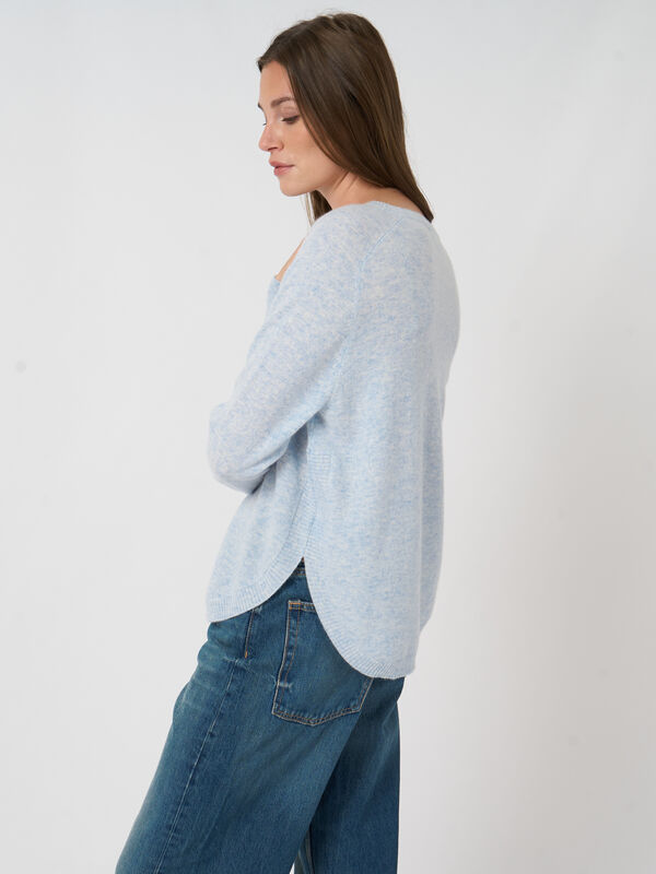 Boatneck 100% cashmere sweater image number 1