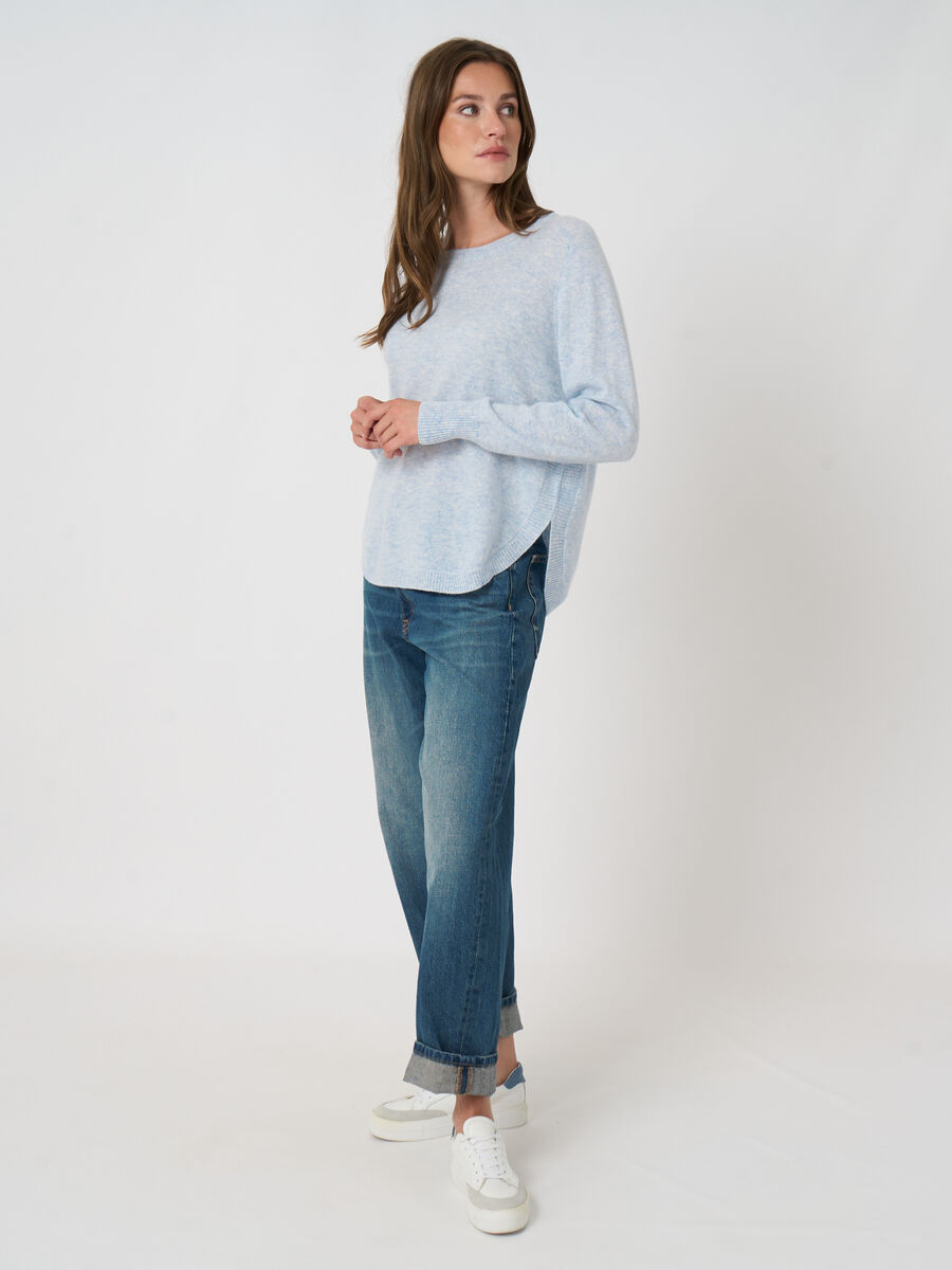 Pull col bateau 100% cachemire image number 3