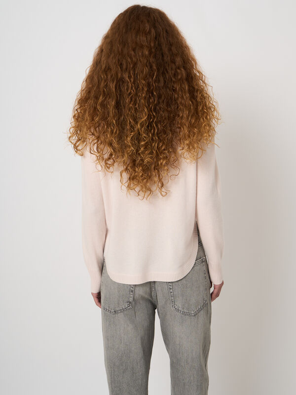 100% cashmere trui met boothals image number 1