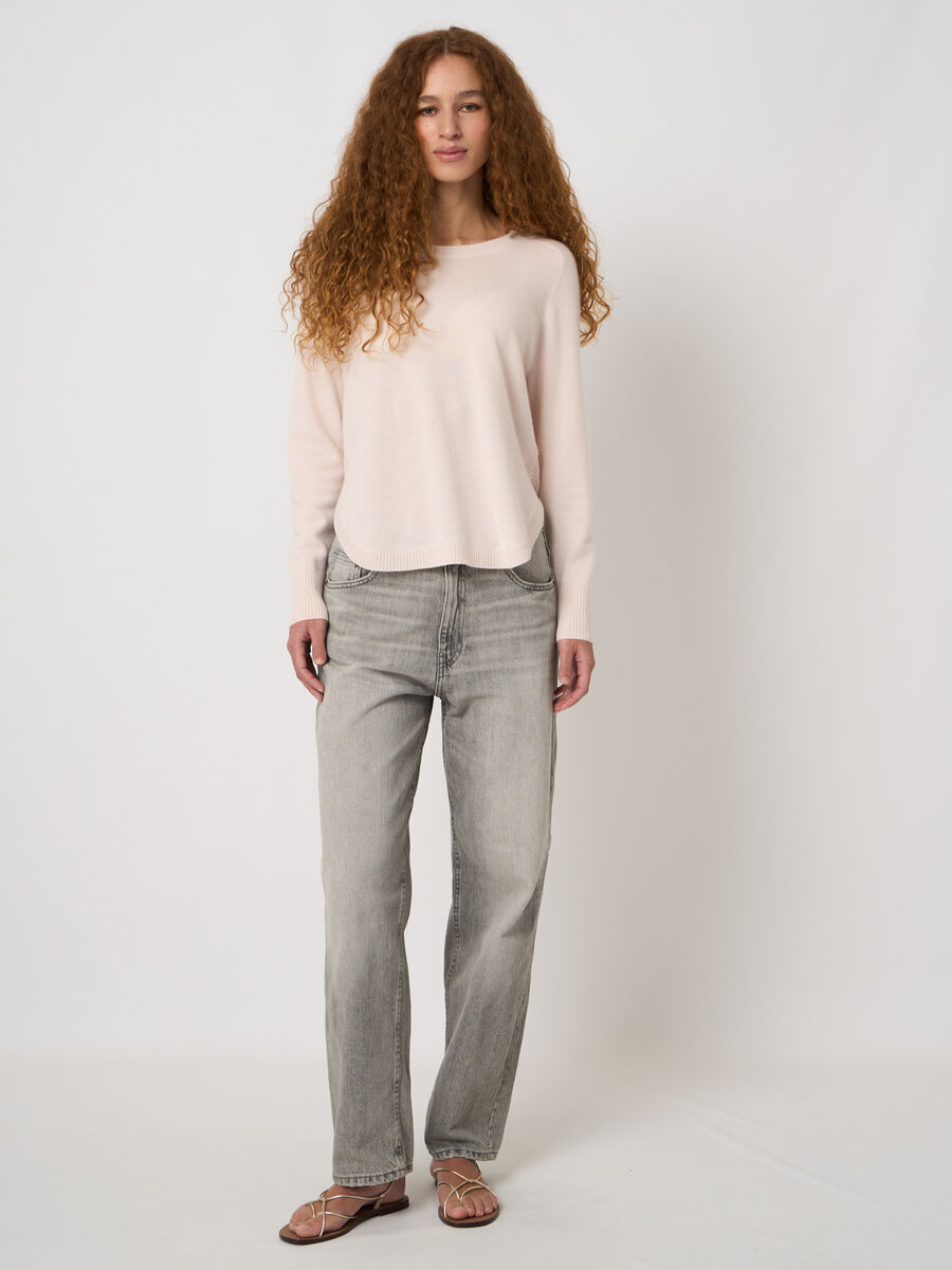 Boatneck 100% cashmere sweater image number 2