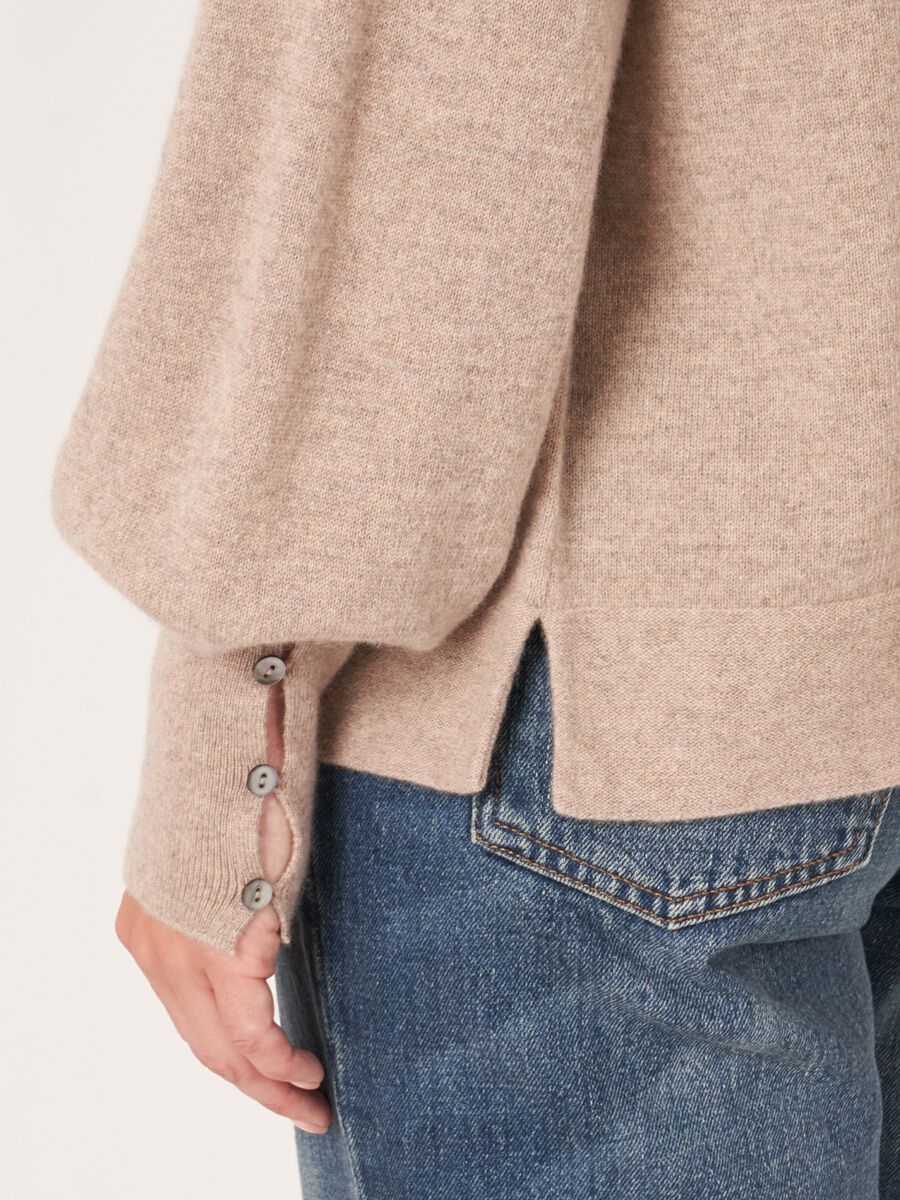 Offene leichte Kaschmir-Strickjacke mit Schalkragen image number 3