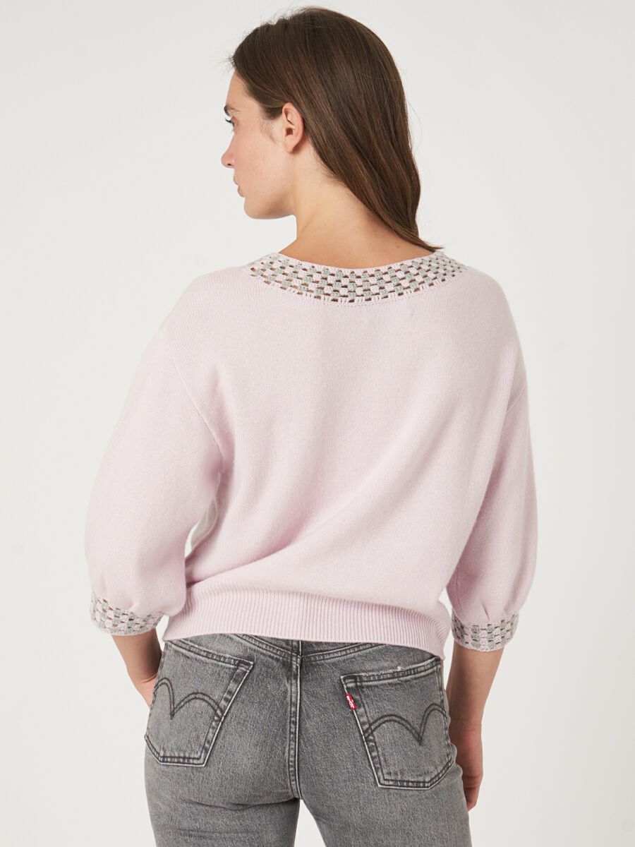 Pull Joe Taft En Cachemire - 3/4 Manches Gris Taille 36 - Occasion Très Bon état