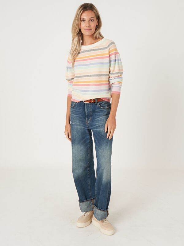 Cashmere regenboogtrui image number 6
