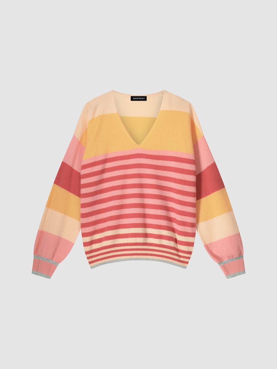 Multicolor striped cashmere sweater image number 0