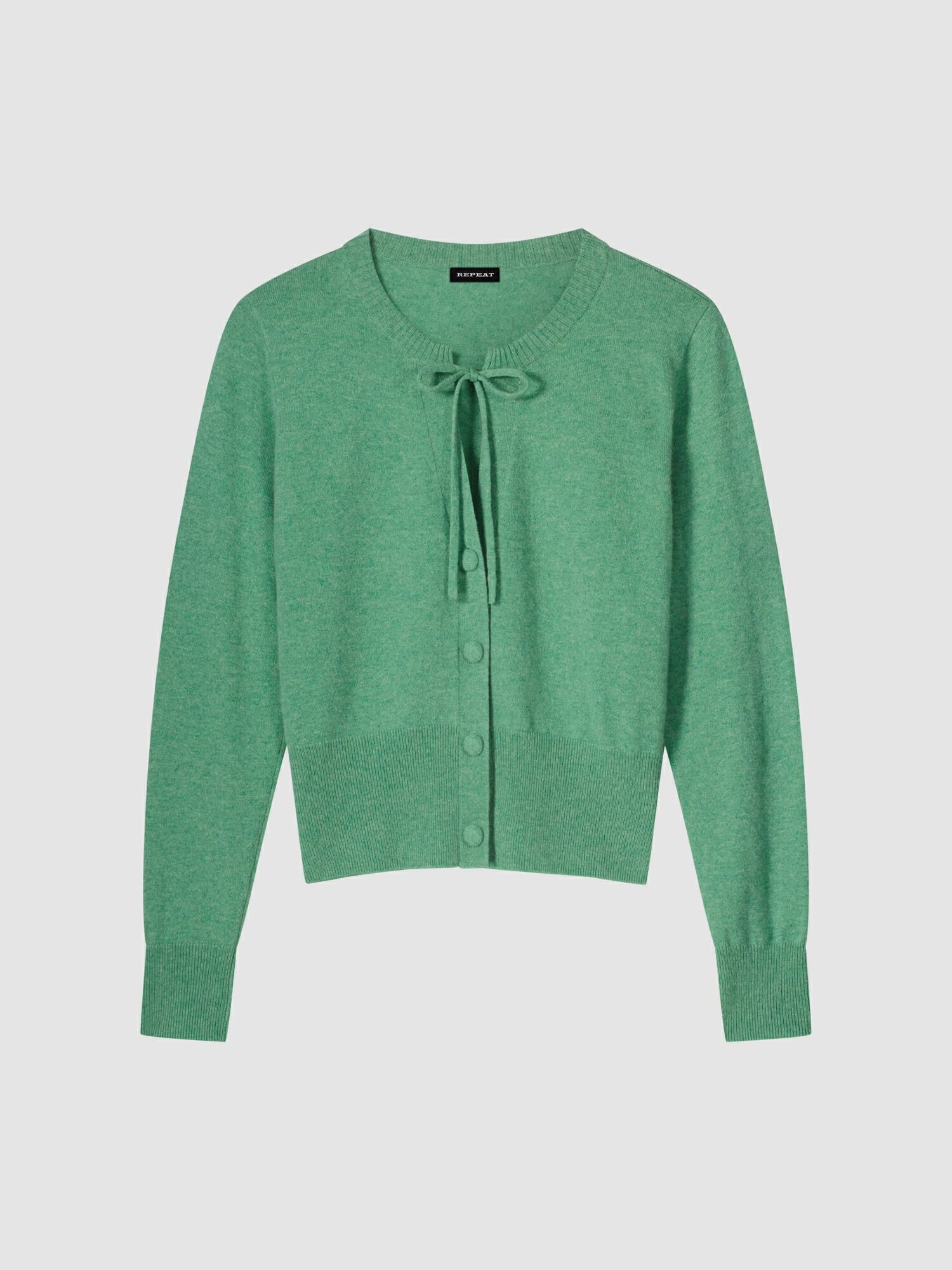Cashmere vest met strikkoord afbeelding