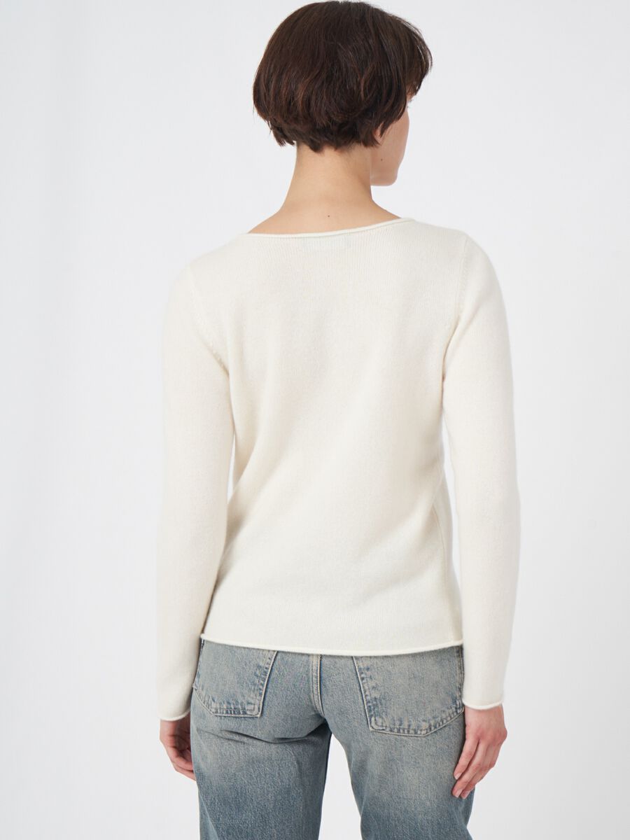 Kasjmier boothals trui - medium gewicht & tijdloos image number 3