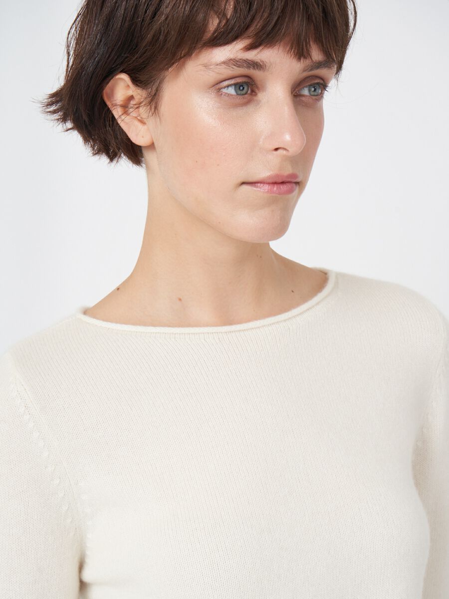 Kasjmier boothals trui - medium gewicht & tijdloos image number 1