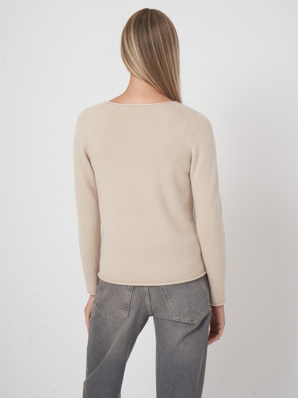 Kasjmier boothals trui - medium gewicht & tijdloos image number 3