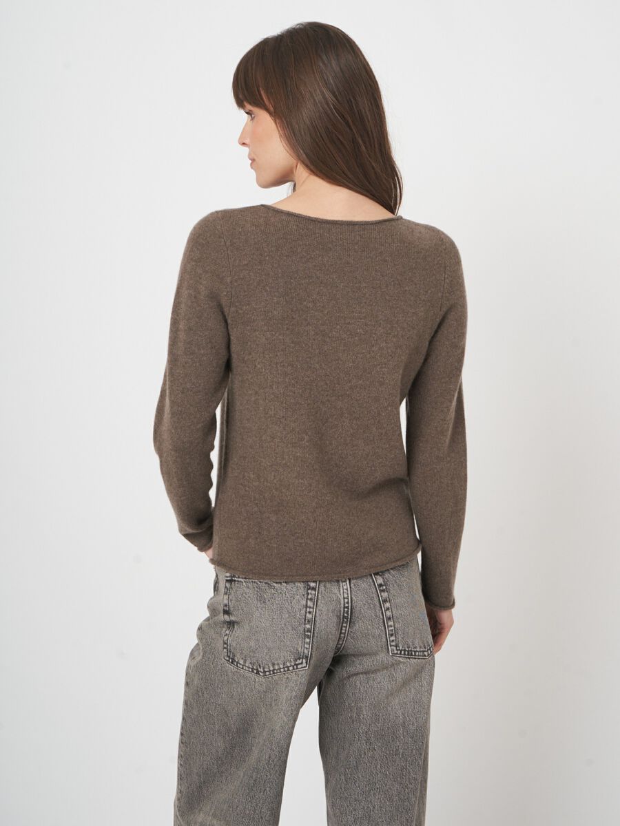 Kasjmier boothals trui - medium gewicht & tijdloos image number 3