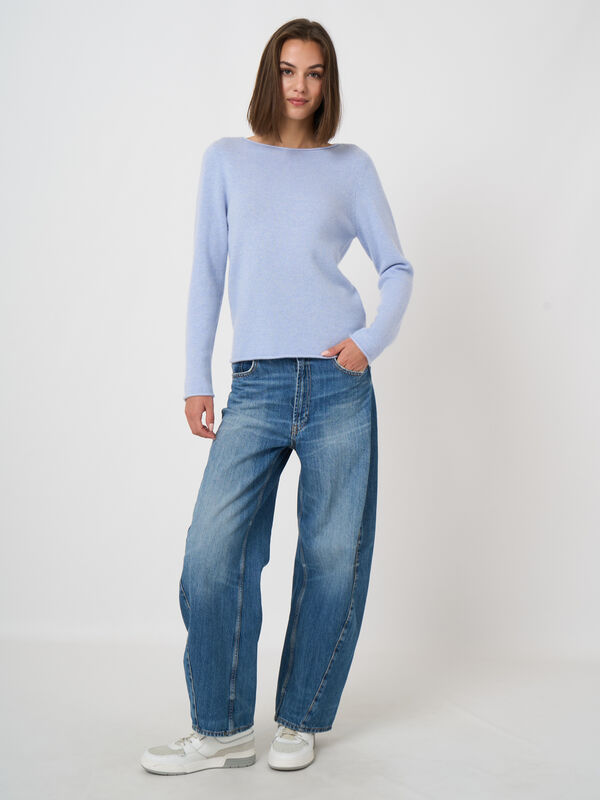 Mittelschwerer Kaschmirpullover mit U-Boot-Ausschnitt image number 4
