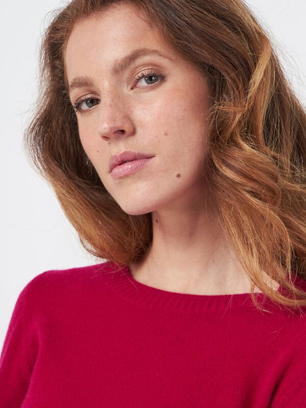 Pull col rond en cachemire en tricot fin image number 2