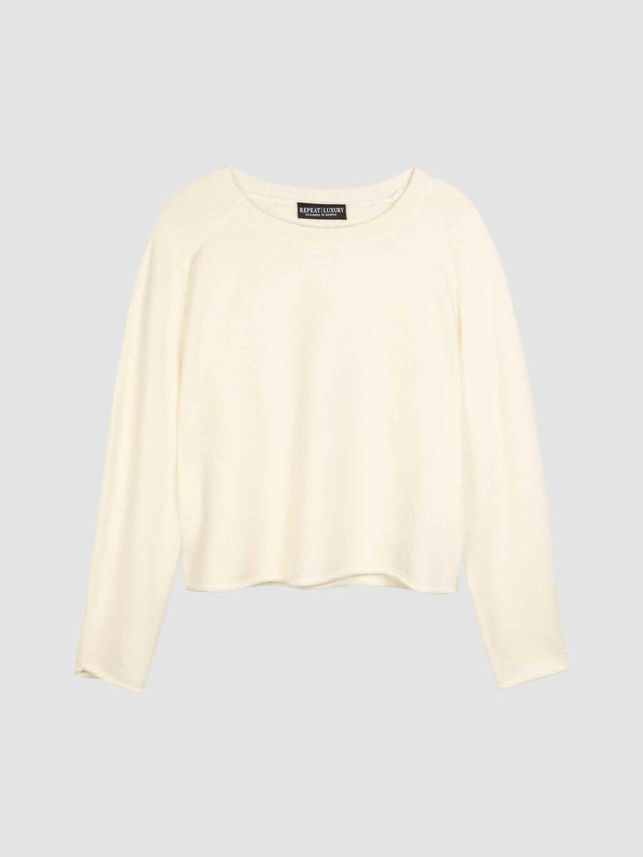 Ruimvallende en korte cashmere sweater image number 0