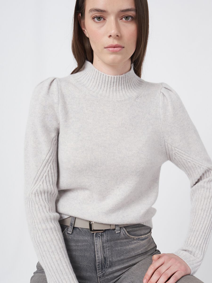 cashmere sweater met schouderdetail image number 1
