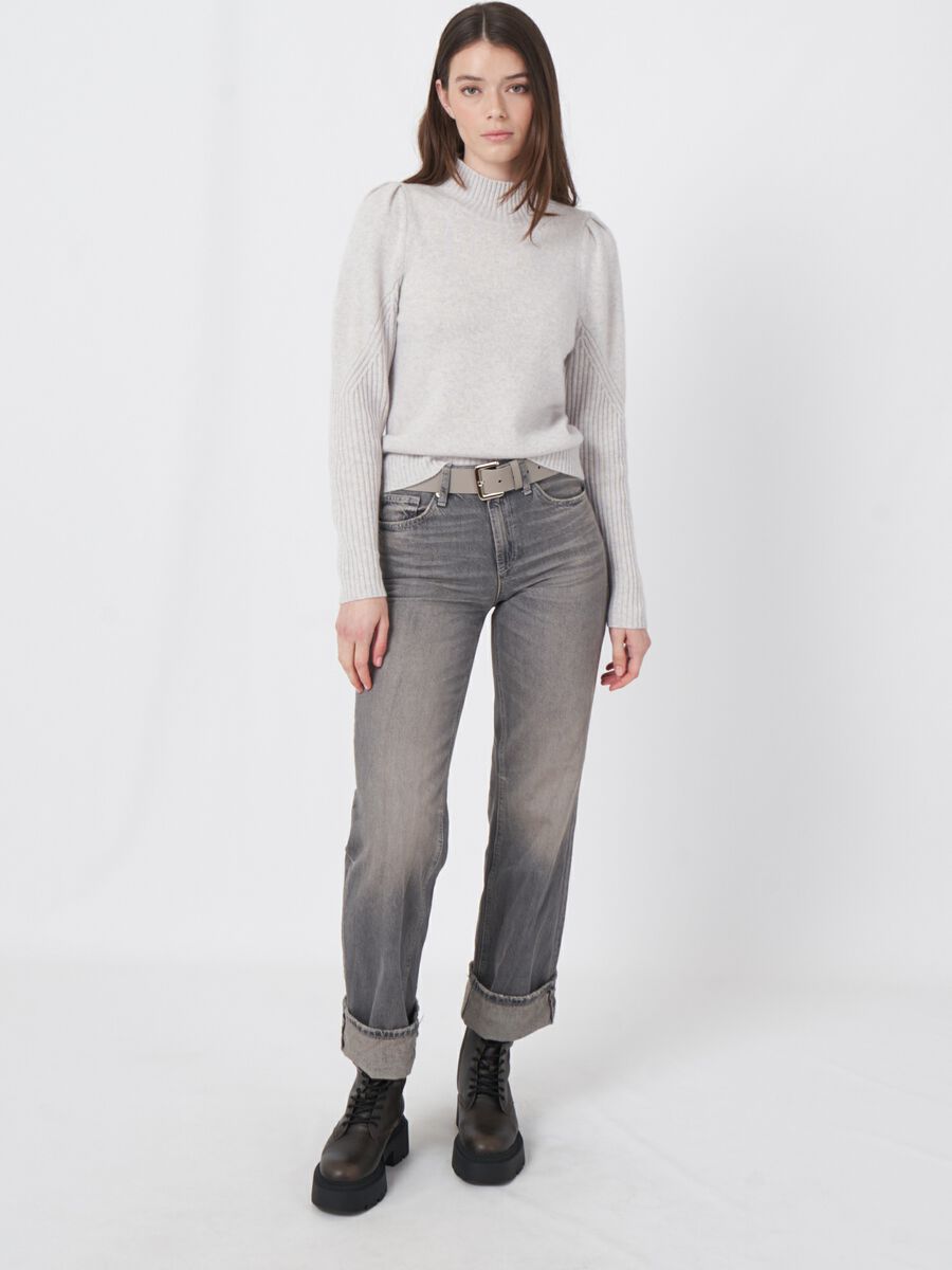 cashmere sweater met schouderdetail image number 4