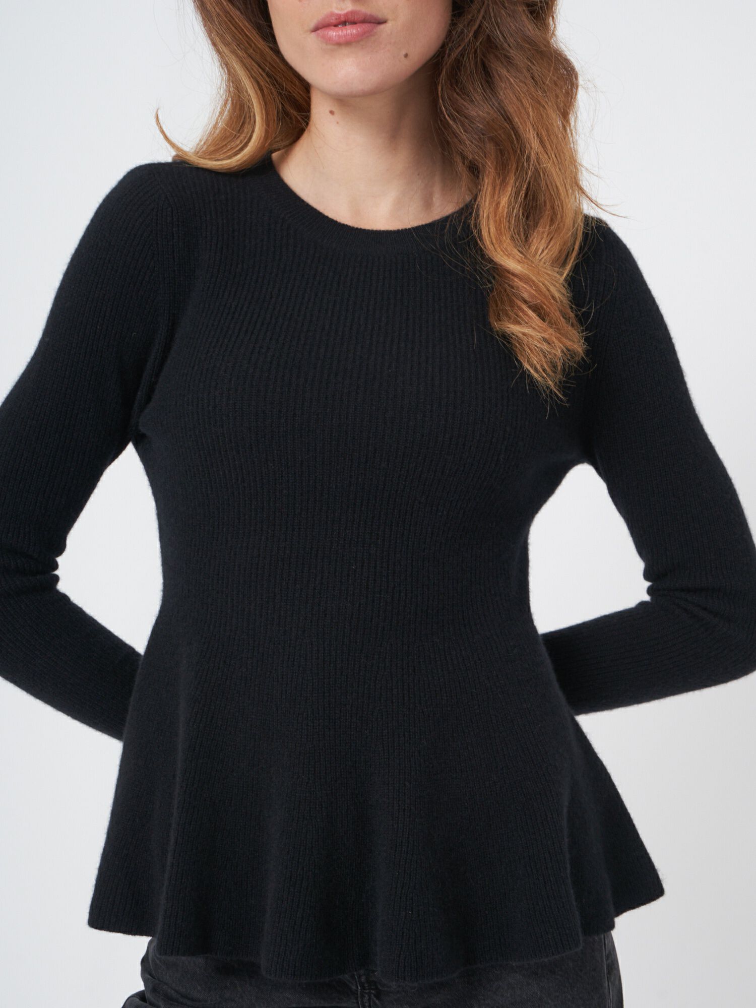 Peplum sweater top on sale