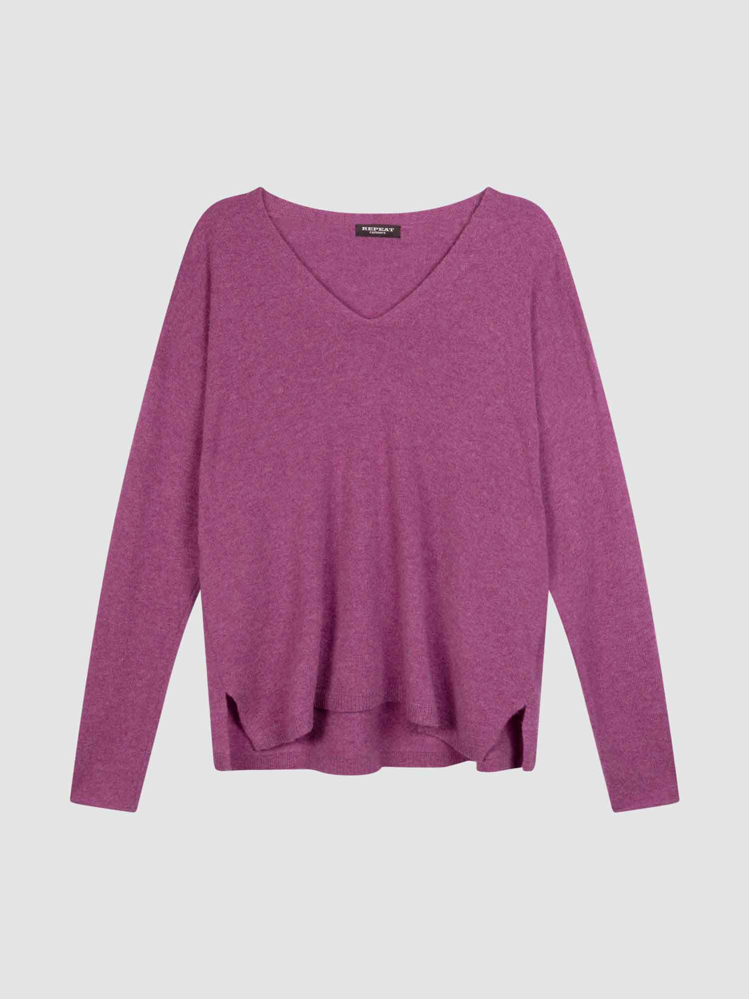 Lichte cashmere sweater met V-hals