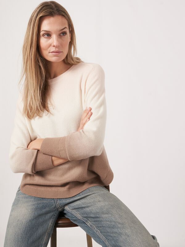 Pull en cachemire tie & dye avec ourlet rond image number 1
