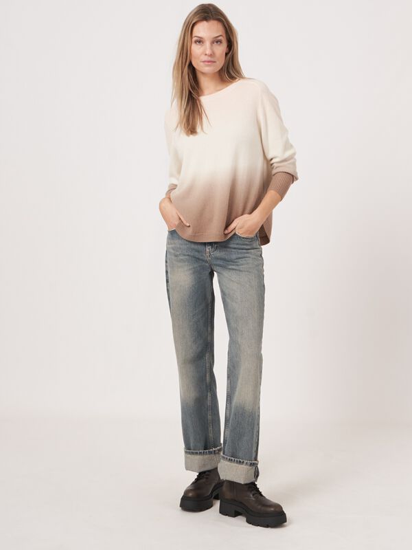 Pull en cachemire tie & dye avec ourlet rond image number 5