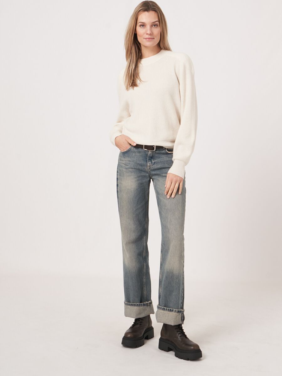 Fijn ribgebreide cashmere sweater image number 5