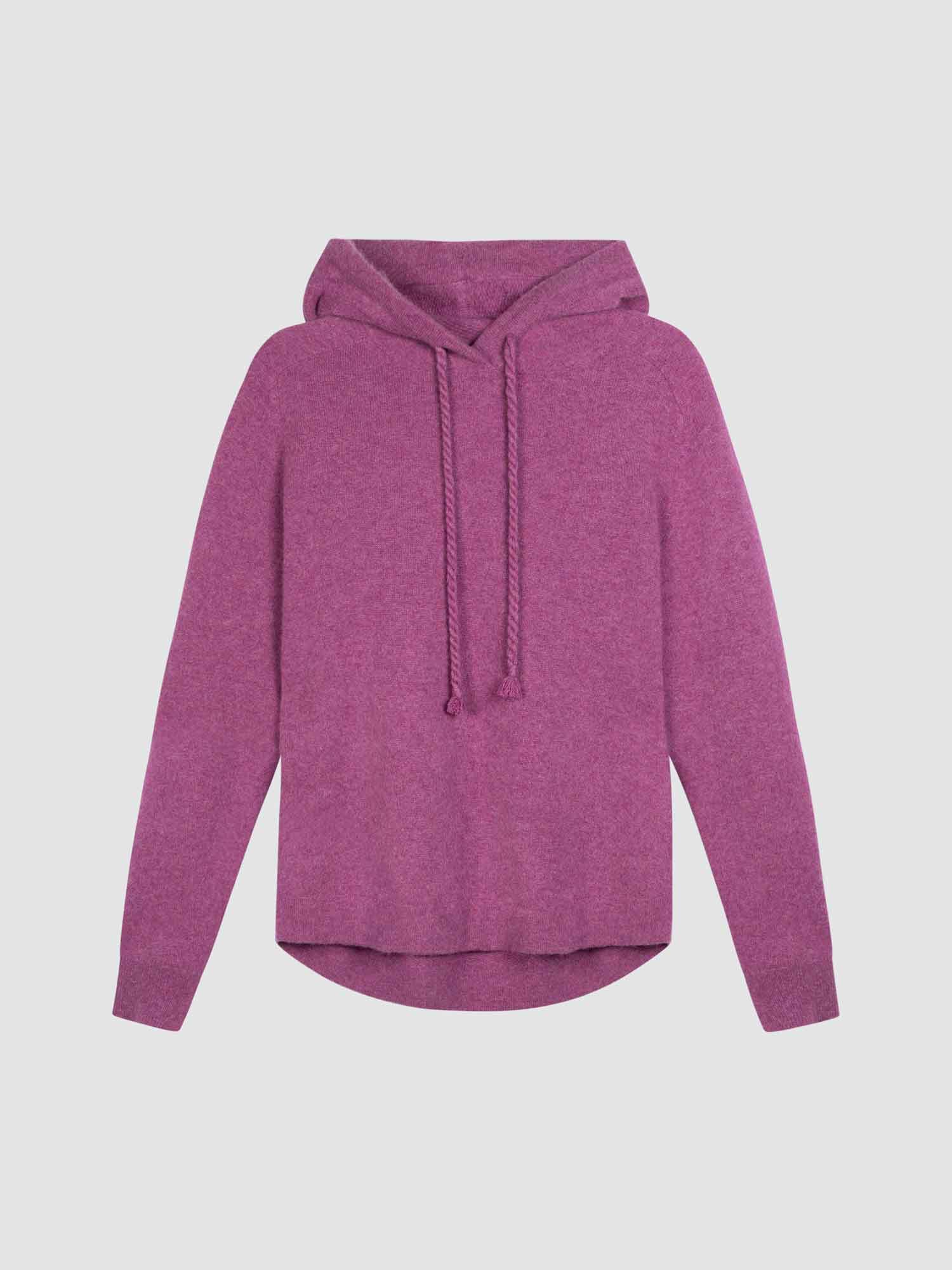 Cashmere hoodie met trekkoord met gedraaid detail afbeelding