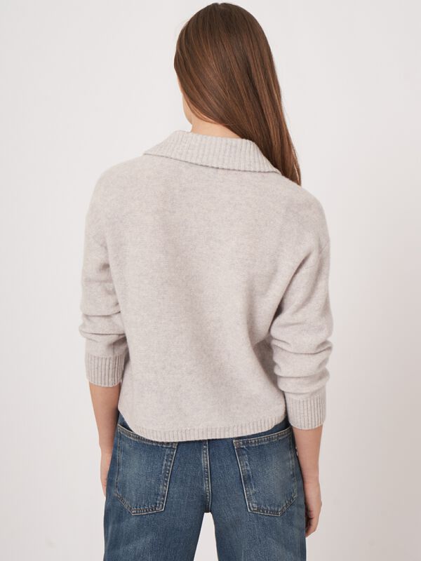 Cashmere cardigan met polokraag image number 4